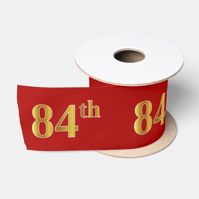 Imitate/Imitation Gold Look "84." Event Number (ro Satinband (Spule)