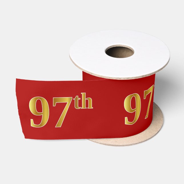 Imitate/Imitation Gold Look "97." Event Number (ro Satinband (Spule)
