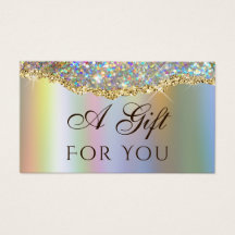 Imitate in Gold Glitzer-Sequenzer Geschenkkarte
