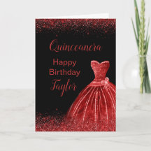 Imitate in Helle Rot-Dress-Glitzer Quinceanera