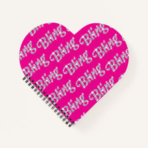 Imitate in rosa-weißem Bling-Design Notizbuch