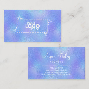 Imitate Iridescent Foil Elegante Logo Business Car Visitenkarte