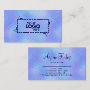 Imitate Iridescent Foil Elegante Logo Business Car Visitenkarte