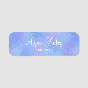 Imitate Iridescent Foil Elegante Name Markierung Namensschild