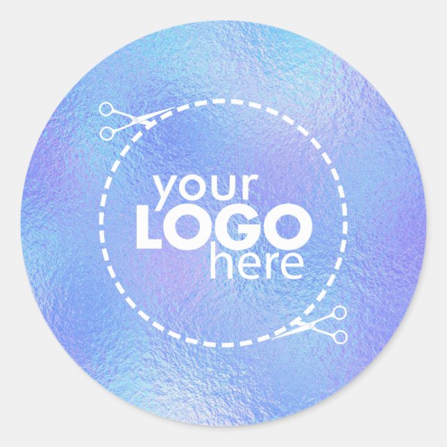 Imitate Iridescent Foil Logo Classic Round Sticker (Vorderseite)