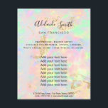 Imitate iridescent opal Foto Design Flyer<br><div class="desc">Schönheitssalon berufliche Make-up-Künstler Flyer</div>