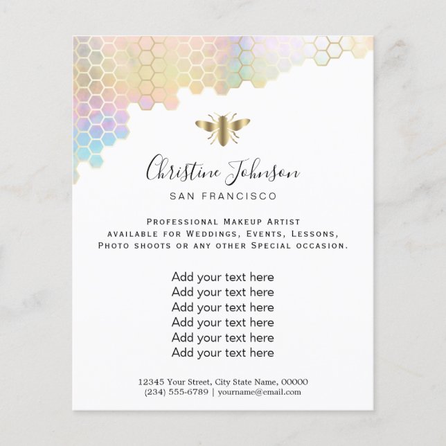 Imitate irisierende Wirkung Wabenkräfte Flyer (Vorne)