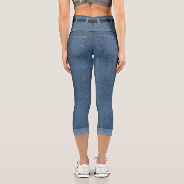 Imitate Jeans Capri Leggings (Rückseite)
