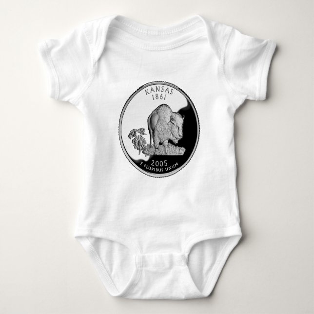 Imitate Kansas Staat Quarter Baby Strampler (Vorderseite)