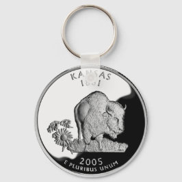 Imitate Kansas Staat Quarter Schlüsselanhänger