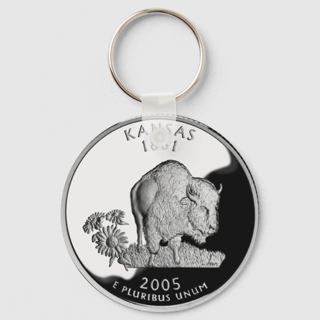 Imitate Kansas Staat Quarter Schlüsselanhänger (Vorderseite)