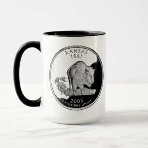 Imitate Kansas Staat Quarter Tasse