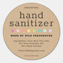 Imitate Kraft für die Minimalistische Hand Sanitiz Runder Aufkleber
