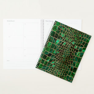 Imitate Krokodile Textur Malachit und Gold Planer