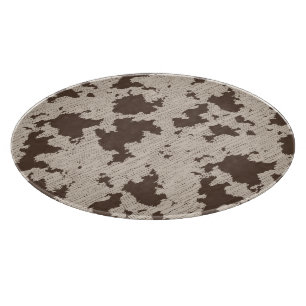 Imitate Kuh Print Brown und Creme Schneidebrett
