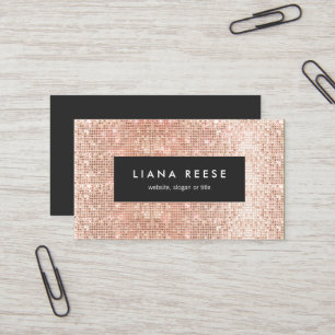 IMITATE Kupfer Gold Sequins Schönheitssalon Visitenkarte