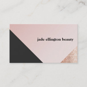 Imitate Kupfer Sequin Schwarz und Rosa Diagonal Be Visitenkarte