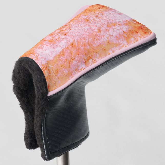 Imitate Lachsleder, weißlich Golf Headcover (3/4 Vorderseite)