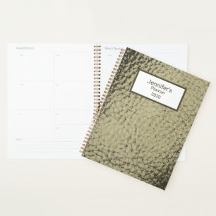 Imitate Leather Platinum Silver Design Planer