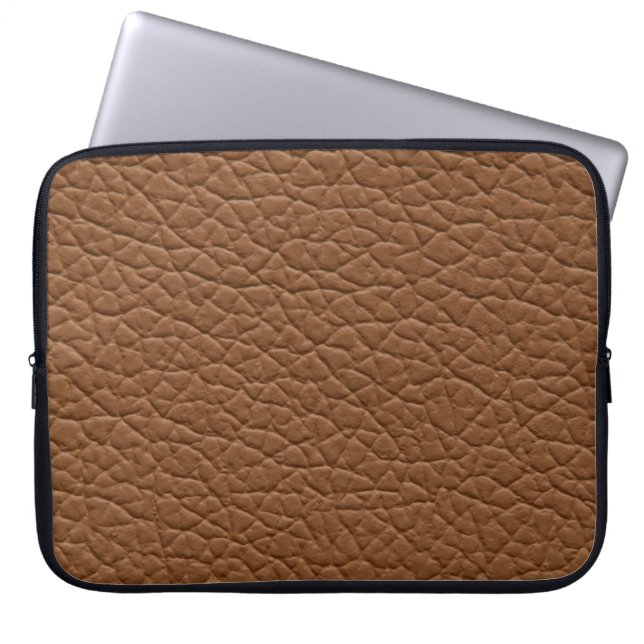 Imitate Leder hellbraune Farbtöne Haupttextur. Abs Laptopschutzhülle (Vorderseite)