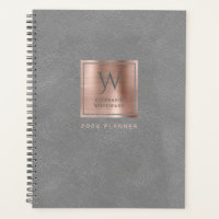 Imitate Leder Look Gray Rose Gold Monogram 2024