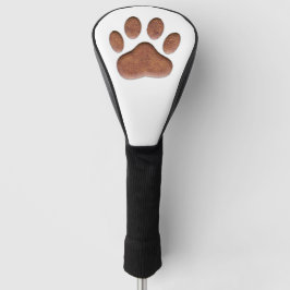 Imitate Leder Textur Dog Paw drucken Golf Headcover