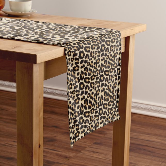 Imitate Leopard Fur Beautiful Großer Tischläufer (Beispiel)