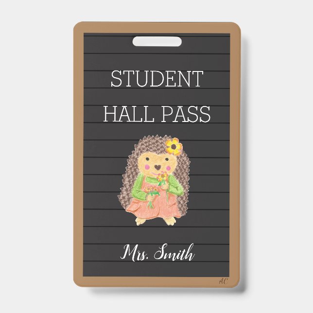Imitate Letter Board Girl Igel Ausweis (Front)