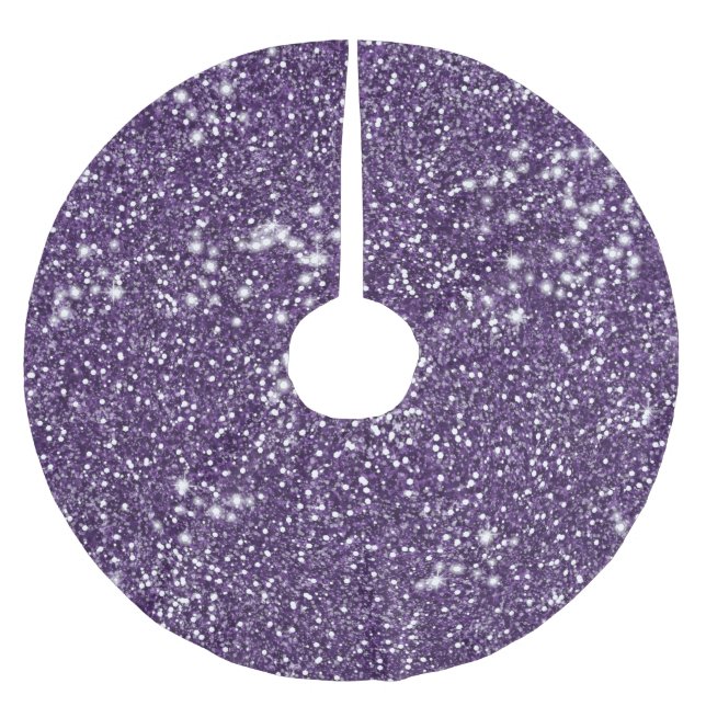 Imitate Lila Glitzer Texturlook - Druckbild - Polyester Weihnachtsbaumdecke (Vorderseite)