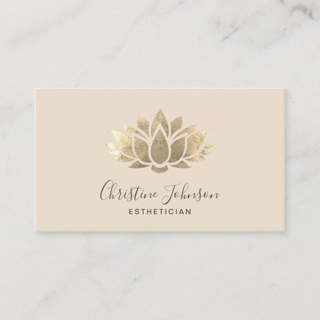Imitate Lotus-Logo auf der Visitenkarte für Elfenb (Vorderseite)