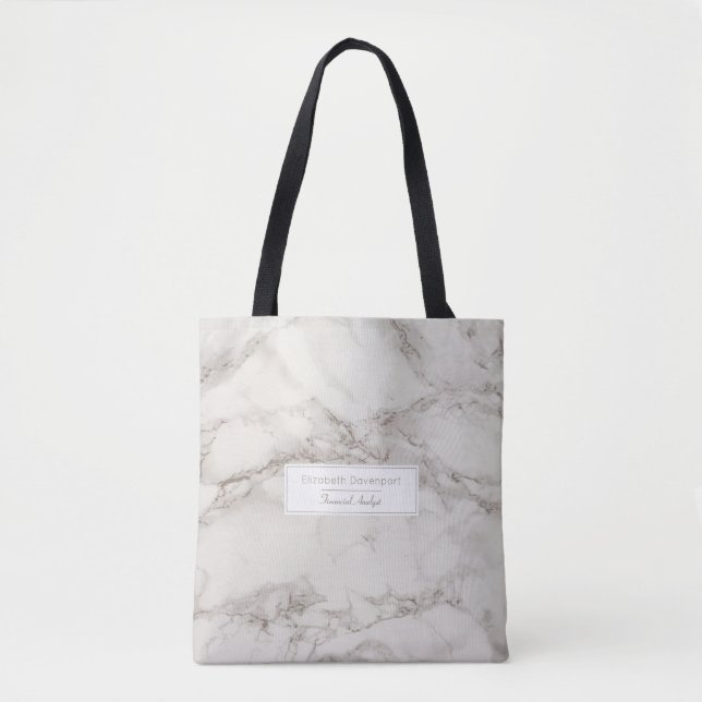 Imitate Marble Alabaster Taupe Tan Moderne Tasche (Vorderseite)