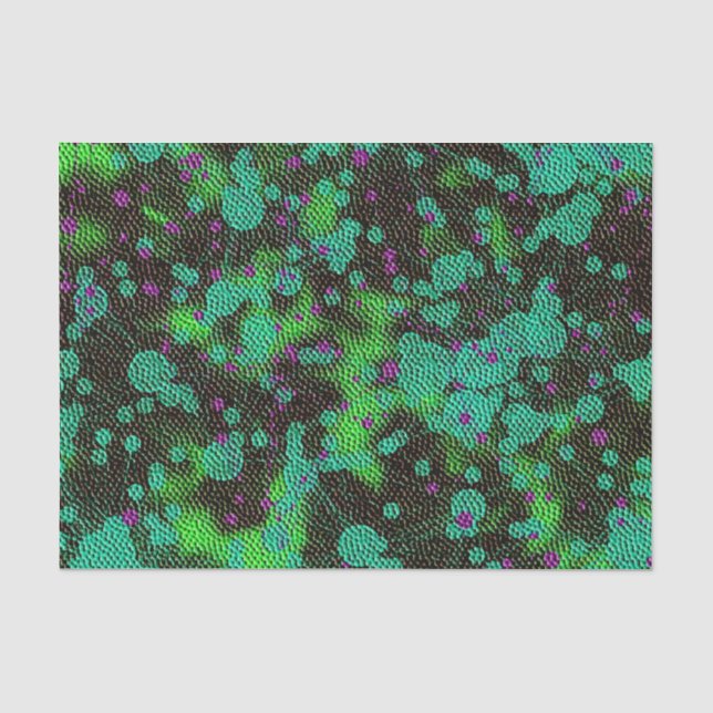 Imitate Marble Blob Tissue Design 1 Dunkler Multi Seidenpapier (Vorderseite)