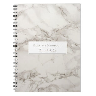 Imitate Marmoralabaster Taupe Tan Moderne Custom Notizblock