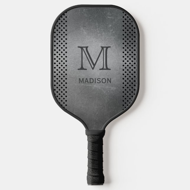 Imitate Maßgeschneiderte Metalle, Monogramm und Na Pickleball Schläger (Vorderseite)