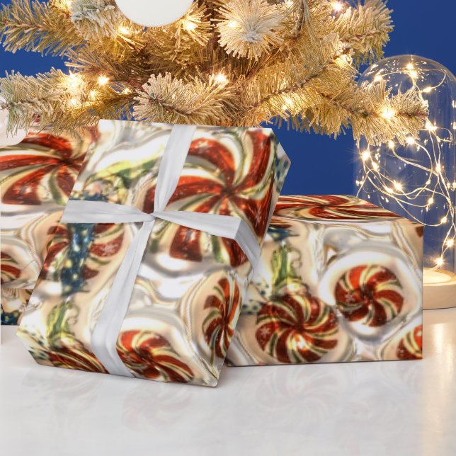 Imitate Metallic Candy Pattern Glossy Packpapier (Feiertage)