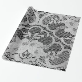 Imitate Metallische Schwarz Grau Bridal Bläserne W Geschenkpapier