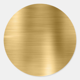 Imitate Metallisches Gold-Leere Runder Aufkleber