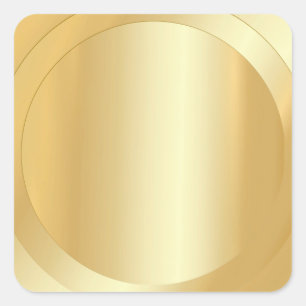 Imitate mit benutzerdefinierter Blindvorlage Gold  Quadratischer Aufkleber