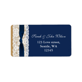 IMITATE mit blauer Spitze, Einbruch, Adressetikett