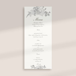 Imitate mit gehobener Peony Classic Formal Pearl W Menükarte