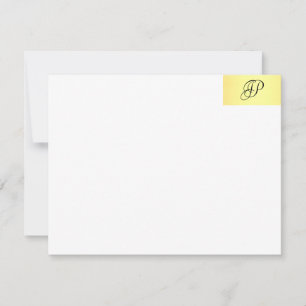 Imitate mit Mit Monogramm für Handschrift Mitteilungskarte