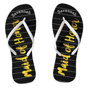 Imitate mit personalisierter Trauzeugin Gold oder Flip Flops
