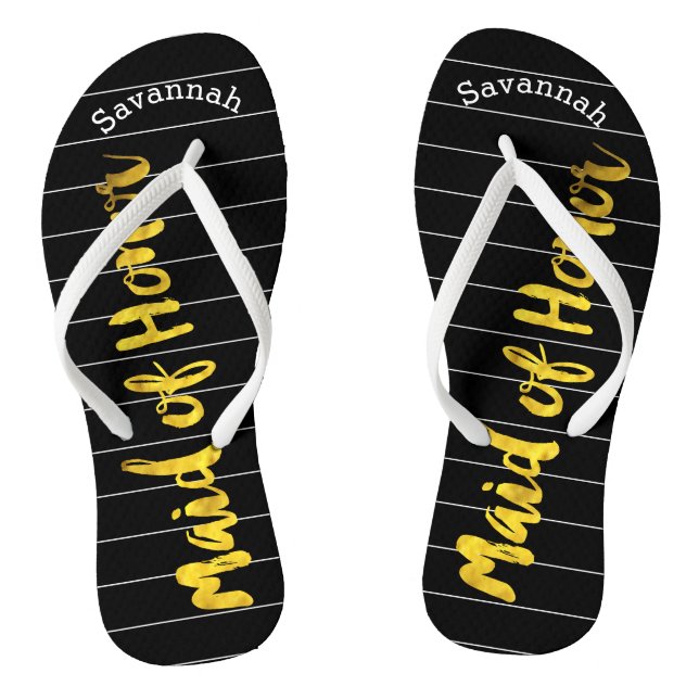 Imitate mit personalisierter Trauzeugin Gold oder  Flip Flops (Fußbett)