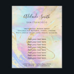 Imitate mit Reifenmuster und Imitat-Goldfolie Flyer<br><div class="desc">Schönheitssalon beruflicher Make-up-Künstler Flyer</div>