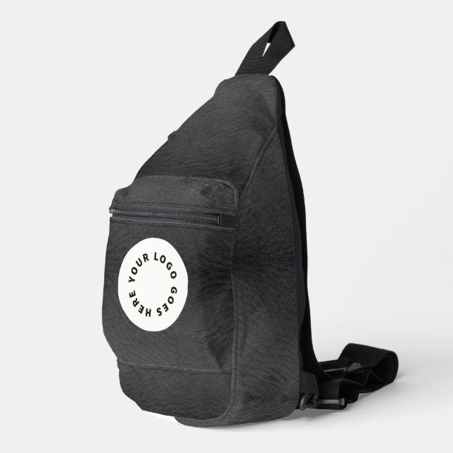 Imitate mit schwarzem Leder und Logo Crossbody Bag (Rechte Ecke)
