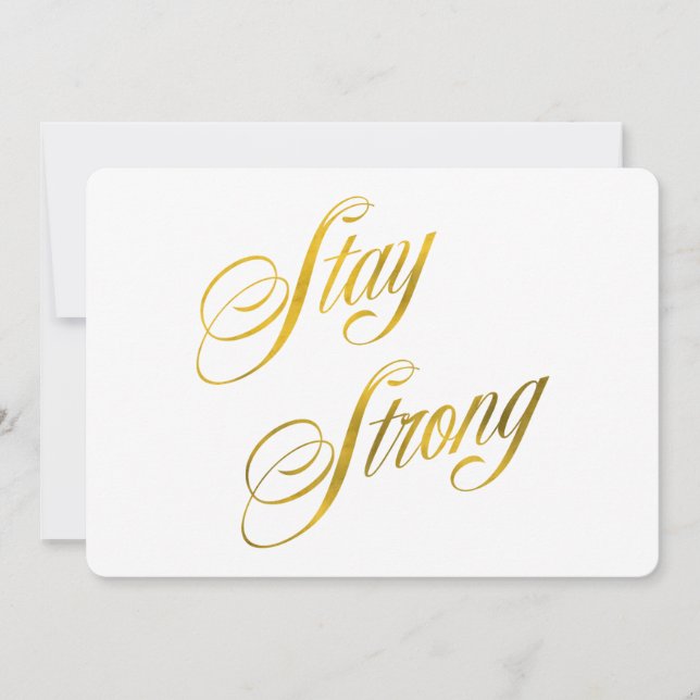 Imitate mit starkem Zitat bleibe Gold Foil Quotes  (Vorderseite)