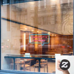 Imitate müssen vor dem Restaurant aussteigen und a Fensteraufkleber