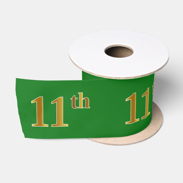 Imitate/Nachahmung Gold "11." Veranstaltungsnummer Satinband (Spule)