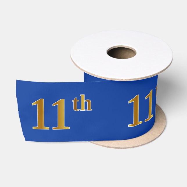 Imitate/Nachahmung Gold "11." Veranstaltungsnummer Satinband (Spule)