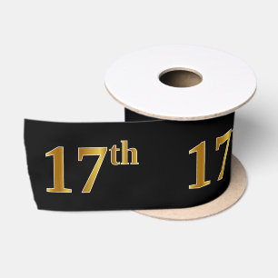 Imitate/Nachahmung Gold "17." Veranstaltungsnummer Satinband